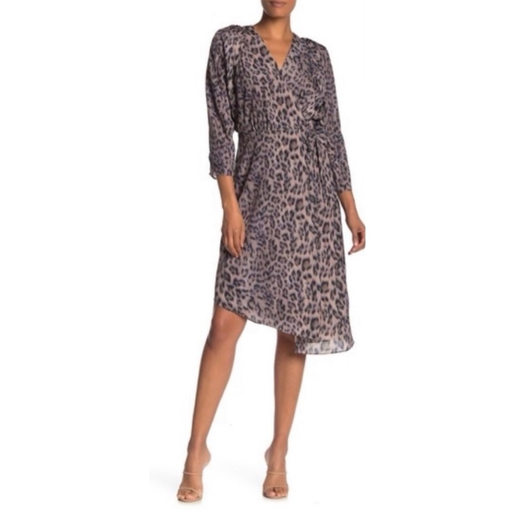 Joie Asymmetrical Leopard Print Dress
